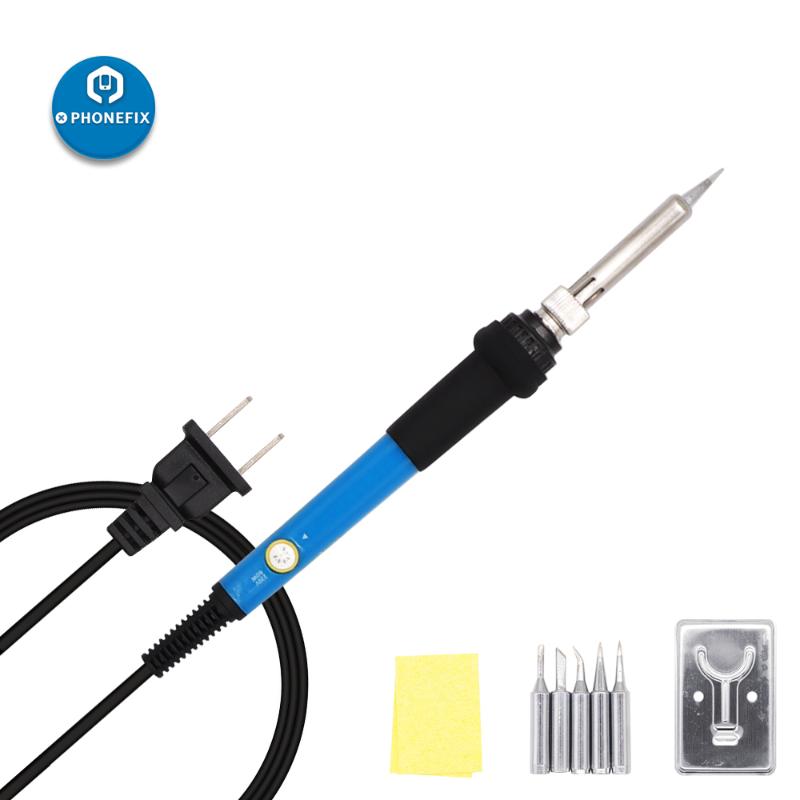 

110V 220V 60W Electric Soldering Iron Kit with 5pcs Different Irons Tips Adjustable Temperature Soldering Welding Iron Kit