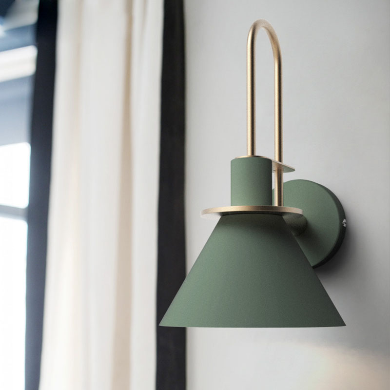 Industrial Wind Iron Wall Lamps Nordic Living Room Model Wall Lights Simple Aisle Staircase Mirror Light Bedroom Bedside Sconce Lighting Fixture-image-435677974