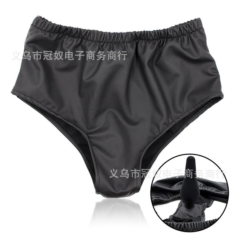 

New Briefs Knickers With Silicone Anal Plug Male Female Butt Plug Pants Undershorts Chastity Device Adult Bdsm Sex Anus Toy Y778