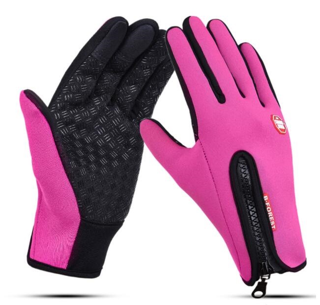 

Touch screen glove cold proof men women Sports Gloves fleece thickened Winter outdoor riding warm waterproof Training girl yakuda wholesale, Sixth generation orange camouflage