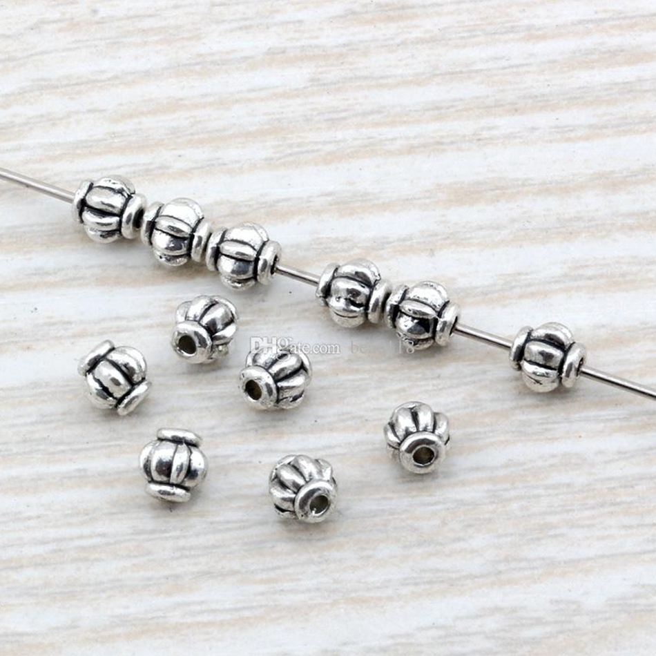 Free Shipping 4000pcs silver plated Spacers bead 4mm