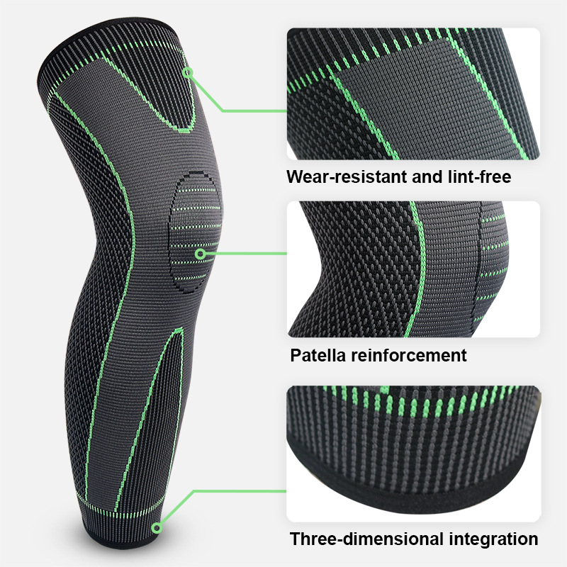 

2pcs 3D Pressurized Fitness Running Cycling Knee Support Braces Elastic Nylon Sport Compression Pad Sleeve For Basketball, As pic