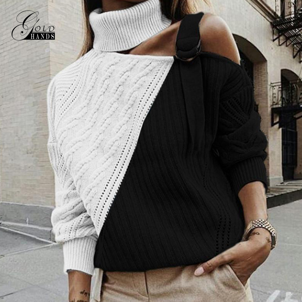 new Autumn Winter Turtleneck Sweater Street Elasticity Knitwear Casual Brand Sweater Women Fashion Long Sleeve Pullovers Free Shipping