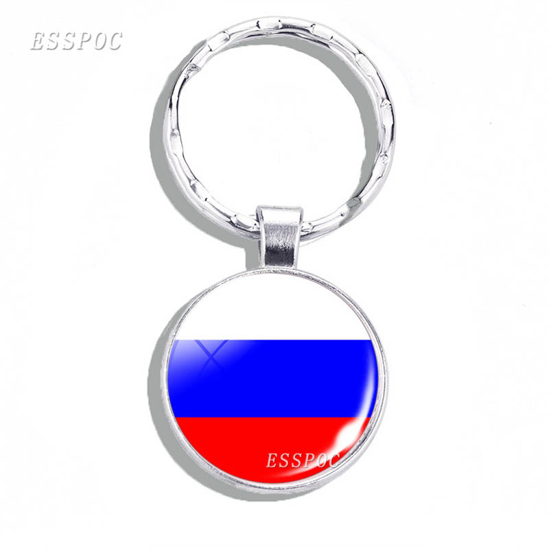 

34 Country Flag Keychain Fashion National Flag Picture Glass Cabochon Metal Keychain Keyring Handmade Jewelry Christmas Gifts
