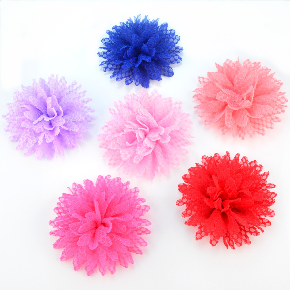 

Hot Sale 40pcs/lot 7CM Chiffon Flower Fabric Flowers For Headband DIY Hair Accessories LSFB034