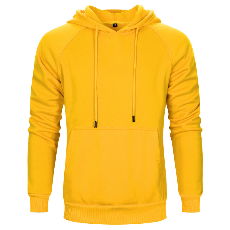 Solid Men's Winter Hooded Jacket Plus Size Loose Sports Sweatshirt Streetwear Hiphop Casual Hoodies with Kangaroo Pockets
