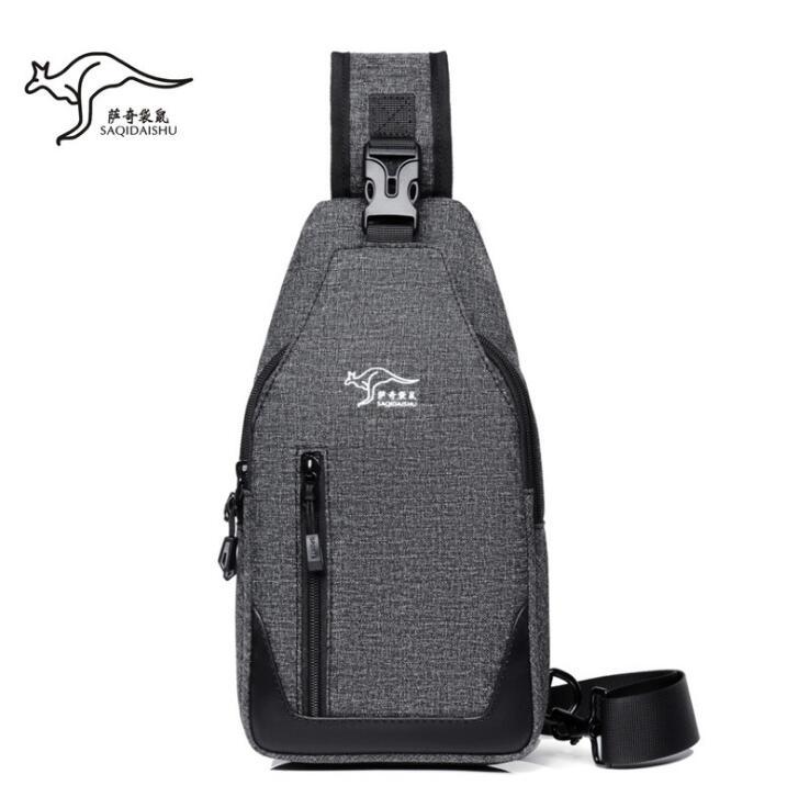 

men handbag outdoor sports casual leather messenger bag lightweight waterproof canvas shoulder bag simple Oxford leather cycling bag