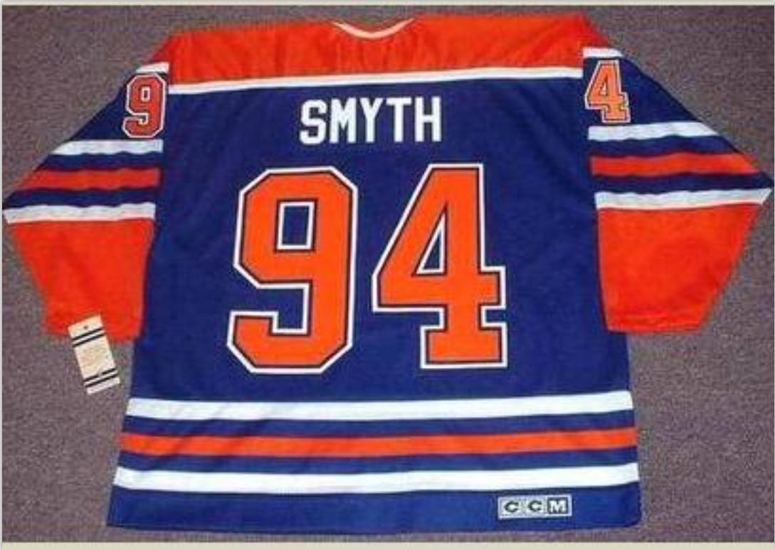 

Custom Men Youth women Vintage #94 RYAN SMYTH Edmonton Oilers 2006 CCM Hockey Jersey Size -5XL or custom any name or number, Blue women s-xl