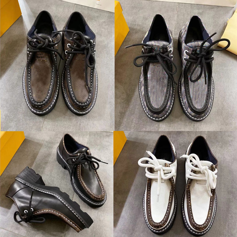 

Fashion 2019 new BEAUBOURG shoe Luxury PLATFORM DERBY Lace up designer Shoes brand Women casual shoes, #3