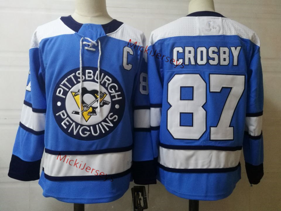 

2019 Mens Sidney Jersey Crosby Penguins Style Pittsburgh #58 Light New Kris Evgeni Malkin Letang #71 Blue Pittsburgh Penguins Jersey S- Qcri, Black;green