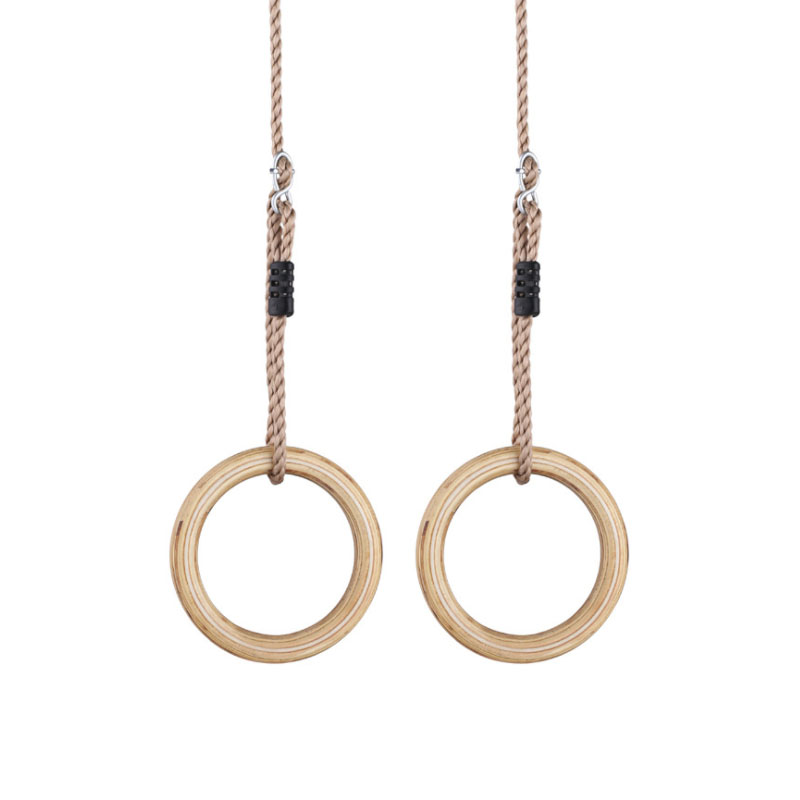 

Gymnastics Rings Pull Up Ropes Fitness Gym Exercise Chinning Equipment Athletes Muscle Training Wooden Ring Buckle Toys