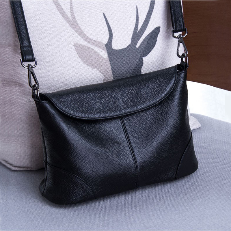 

Genuine Leather Women Bag Fashion Small Crossbody bags for women Shoulder Bag Female Casual Tote Bags Handbags sac a main, Black