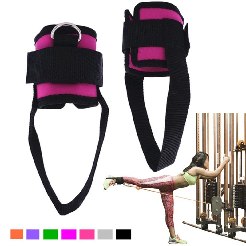 

Pair Exercise Resistance Band Ankle Straps Cuff With Cable Training Muscle Strength Home Gym Fitness Equipment Unisex X116A