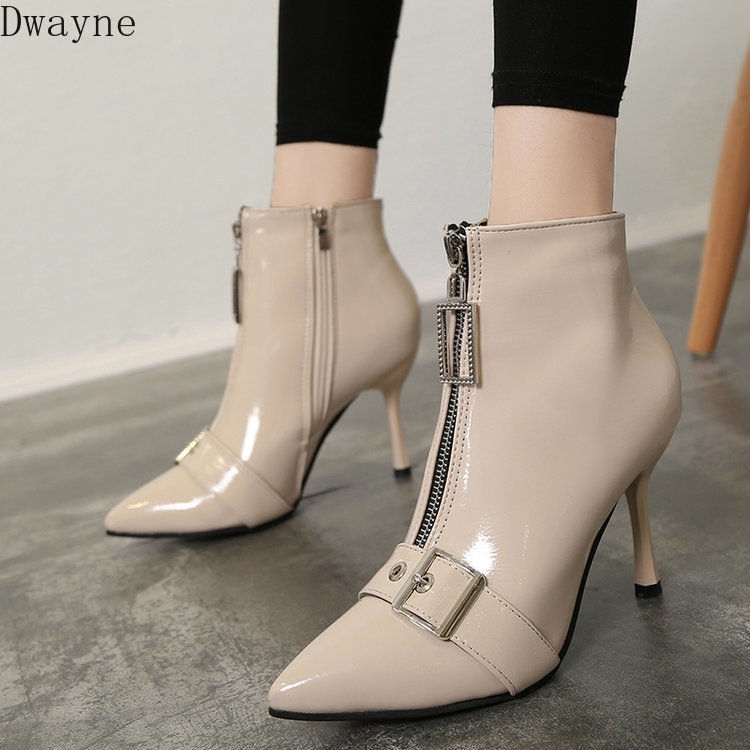 

2020 autumn and winter new patent leather thin and thin skinny leather pointed sexy boots children, Red