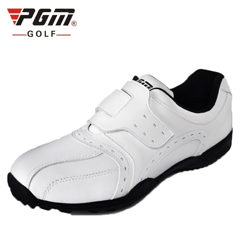 

2020 Mens Patent Design Golf Shoes Waterproof Breathable Golf Sneakers Anti-Skid Leather Training Shoes #B1332, Black