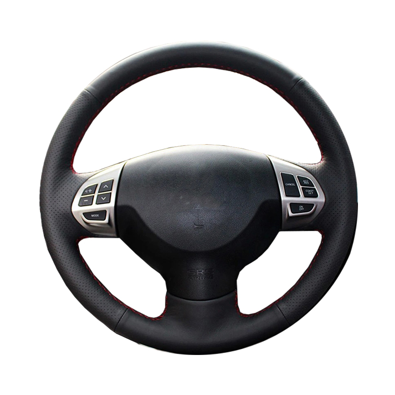

DIY Genuine Leather Car Steering Wheel Cover For Mitsubishi Lancer EX Mitsubishi Outlander ASX Colt Pajero Sport / Protect