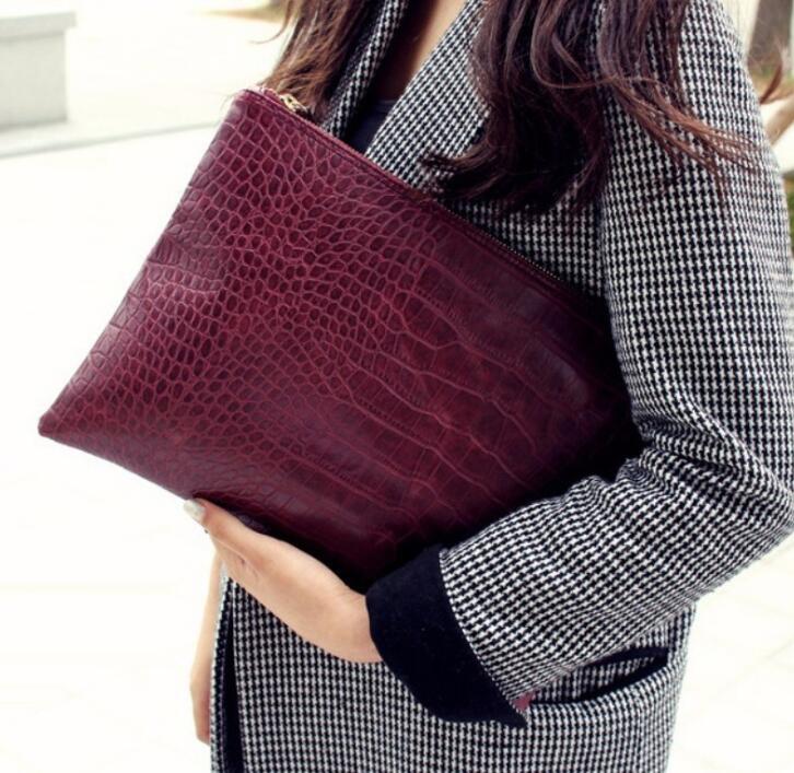 

Toiletry Kits Women PU Alligator Print Cosmetic Clutch Bag Mix Color