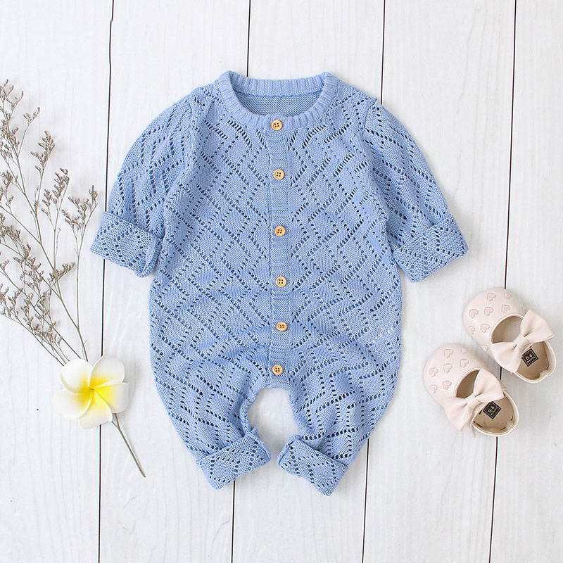 

Autumn Baby Boys Clothing Long Sleeve Casual Jumpsuit For Baby Rompers Newborn Overalls Infant Girls Clothes 6-24M, Gray