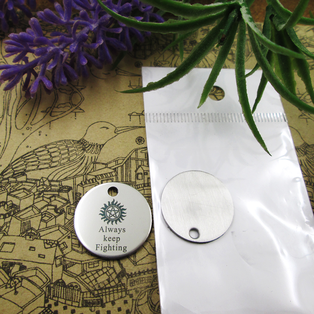 

40pcs--"always keep fighting"stainless steel charms more style for choosing DIY Charms pendants for necklace