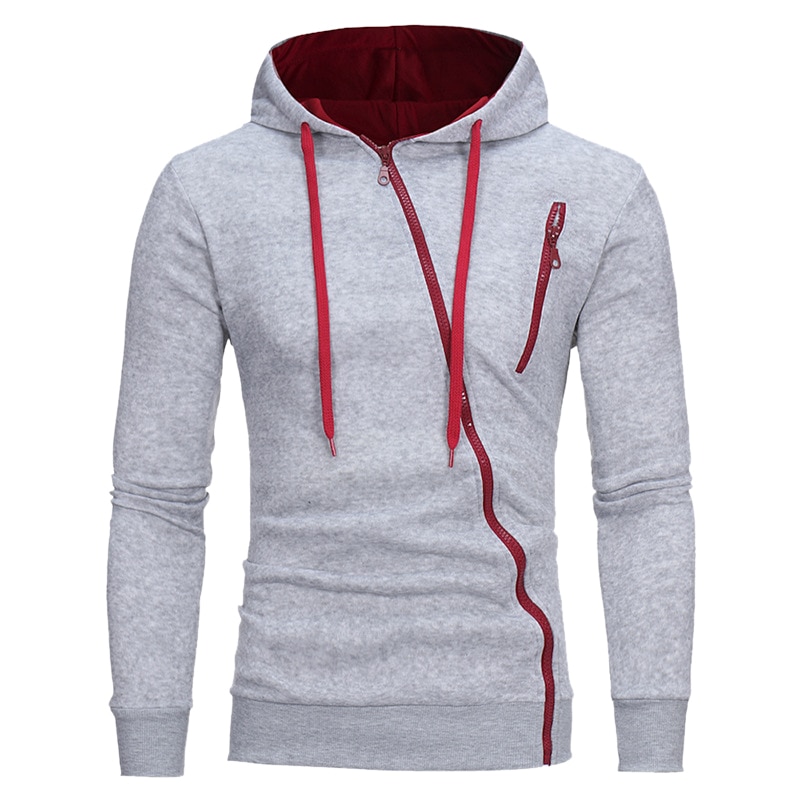 diagonal zip hoodie women's