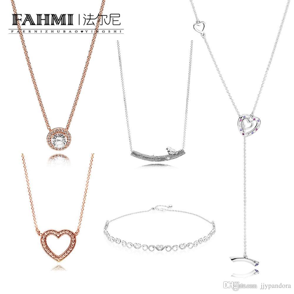925 Lindo Corazón De Plata Colgante De Mujer Cadena Collar flor encanto Joyería Regalo Nuevo