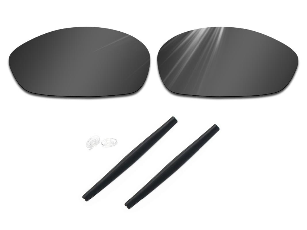 

Glintbay 100% Precise-Fit Black Replacement Lenses and Rubber kit for Whisker Sunglasses