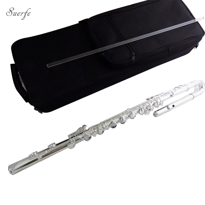 

Bass Flute 16 Closed Holes with Case C key Cupronickel Flutes Silver Plated wind Musical Instruments Professional