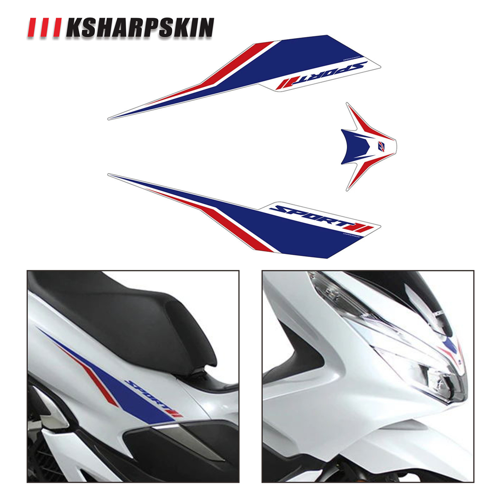 

Motorcycle front sticker waterproof protection body reflective decal modified decorative film for Honda pcx 125 150