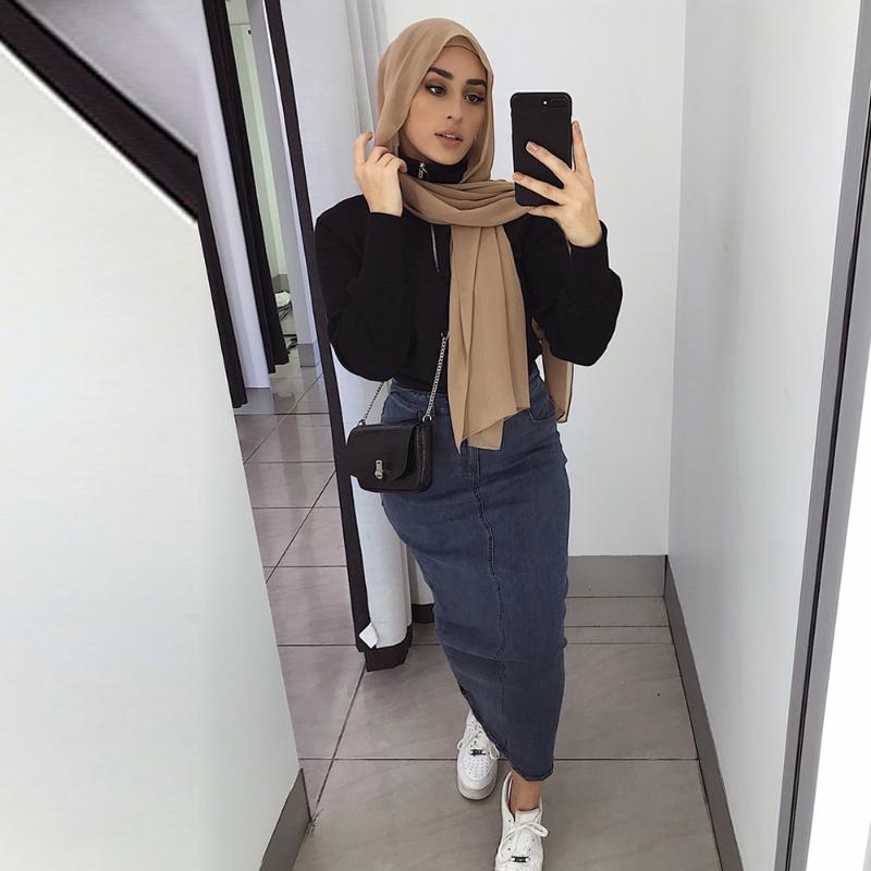 

Denim Abaya Dubai Muslim Women Long Skirt Dress Turkish Islamic Clothing Pakistan Bangladesh Islamic Malaysia Baju Muslim Wanita