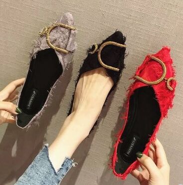 Nouvelle Arrivée Promotions de Vente Chaudes Super Mode Influx Knight Custom Made Top Qualité Été Femelle Diamant Pointé Flat Dance Chaussures EU