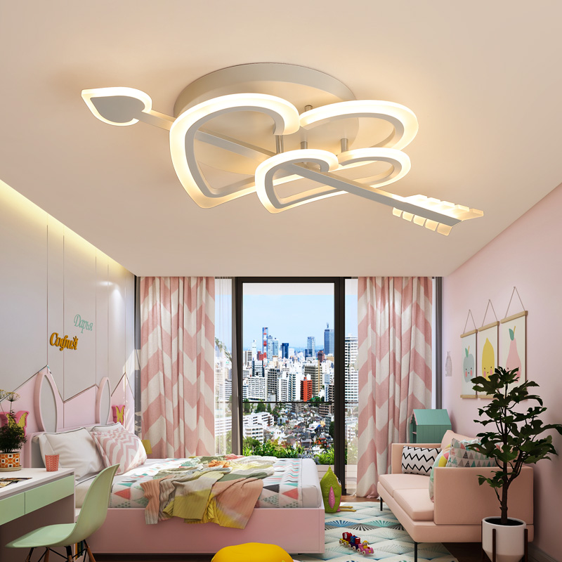 

Creative personality LED ceiling lights love simple romantic wedding room girl bedroom lamp children lamp balcony ceiling lamp
