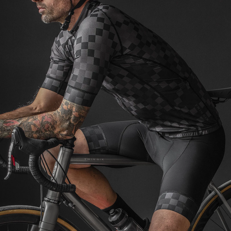 

Twin 6 go pro 2020 Cycling Jersey suit Bicycle clothing sets Black short sleeve sport wear Breathable rideshirt, Bib shorts