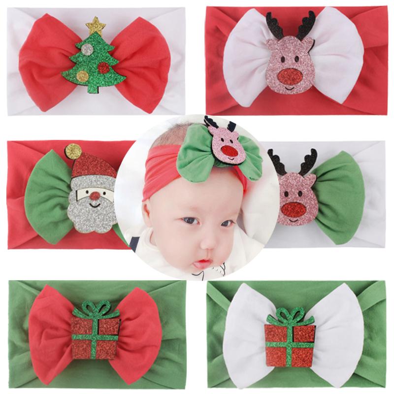 

10pcs/lot 2020 new European and American Christmas headdress Wide Headband For Girls Christmas Headband Hair Accessories, Slivery;white