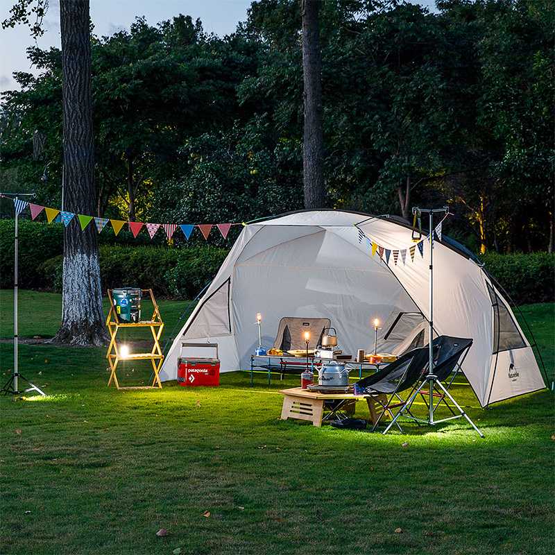 

Tents And Shelters Naturehike Large Family Tent Single Layer Aluminum Alloy Poles Beach Tarp Awning UPF40 Sun Shelter Outdoor