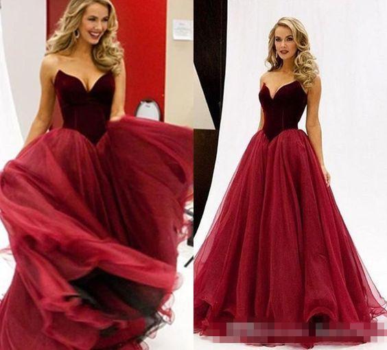 

Dark Red A Line Tulle Long Prom Dresses 2K 16 Cheap Formal Evening Gowns Sweet 16 Quinceanera Dresses, Champagne