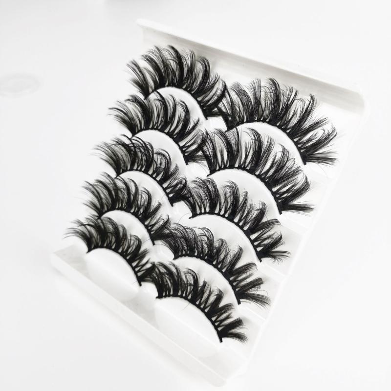 

5Pairs 3D Mink Hair False Eyelashes Natural/Thick Long Eye Lashes Wispy Makeup Beauty Extension Tools