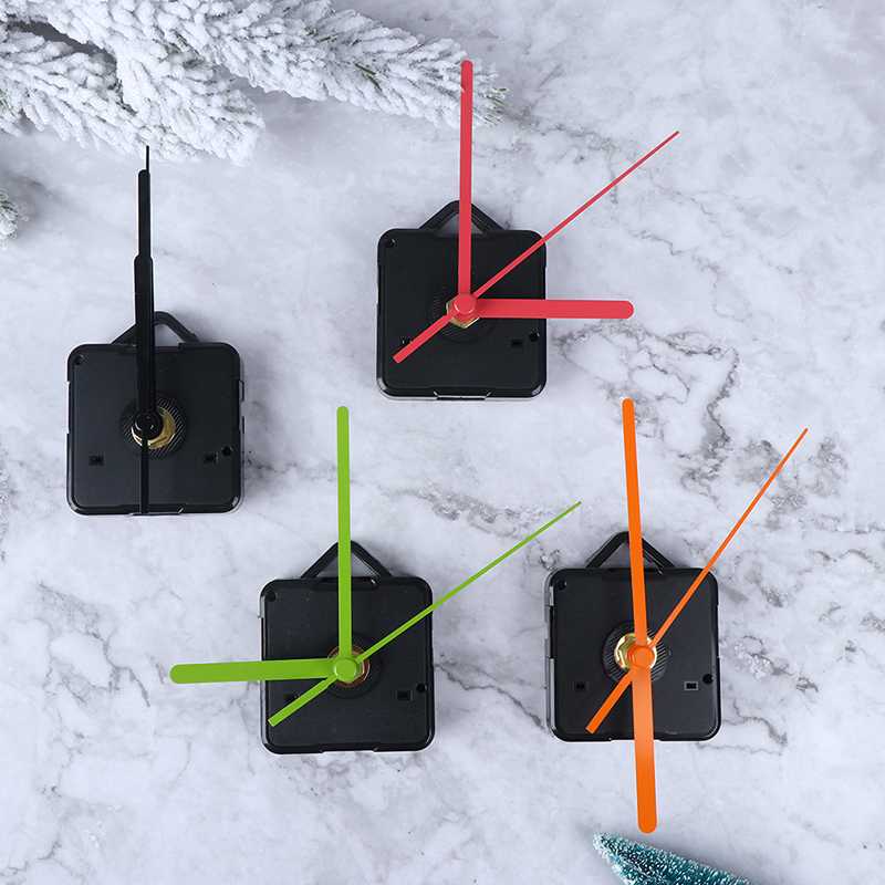 

1 Set Silent Clock Colorful Hands Quartz Wall Clock Mechanism Movement Repair Replacement Parts Clockwork Parts