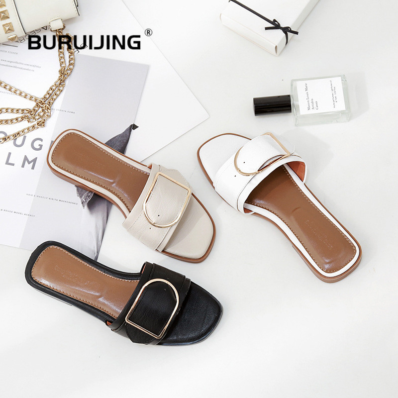 

Women Slipper 2020 New Pllus Size Women Summer Beach Slides Flip Flops Outdoor Flat Slipper, Black