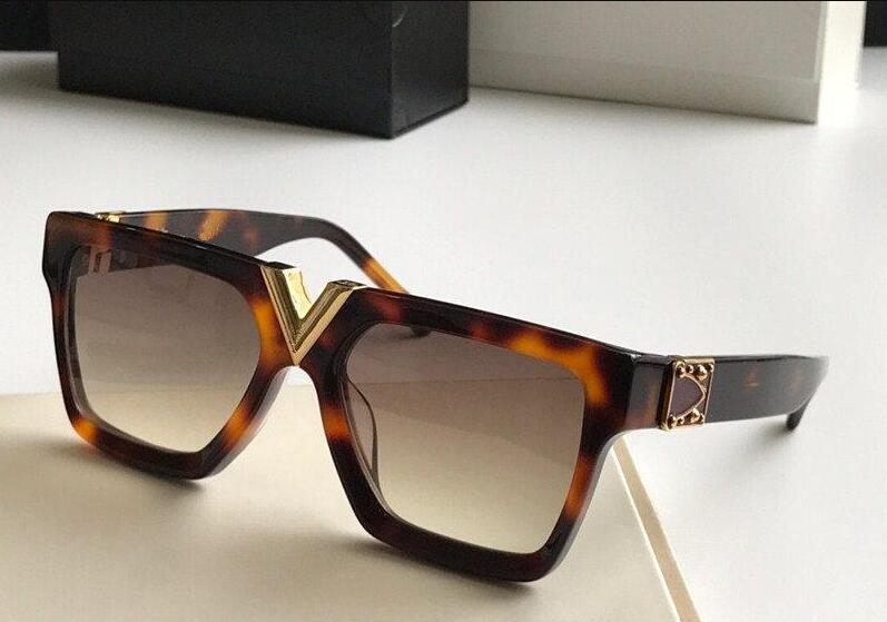 

2019 Luxury MILLIONAIRE M96006WN Sunglasses full frame Vintage designer sunglasses for men Shiny Gold Logo Hot sell Gold plated Top L2371