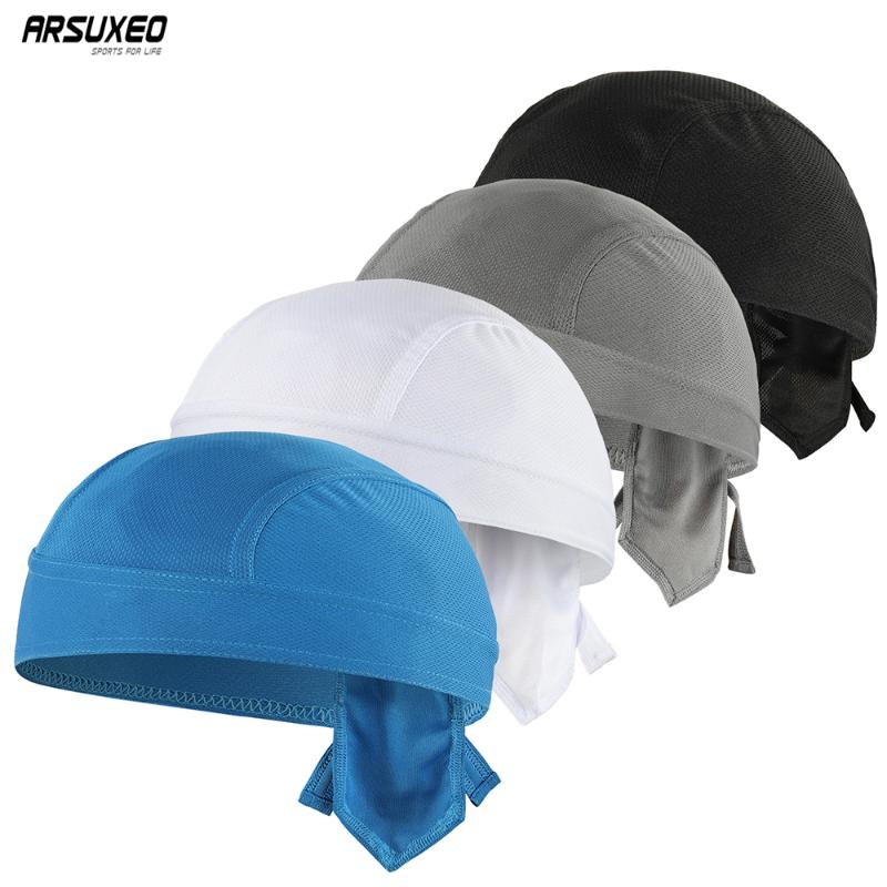 

ARSUEXO Breathable Cycling Cap Outdoor Quick Dry Bandana Ciclismo Bike Bicycle MTB Sports Bandana Men Women Cycling Hat, White