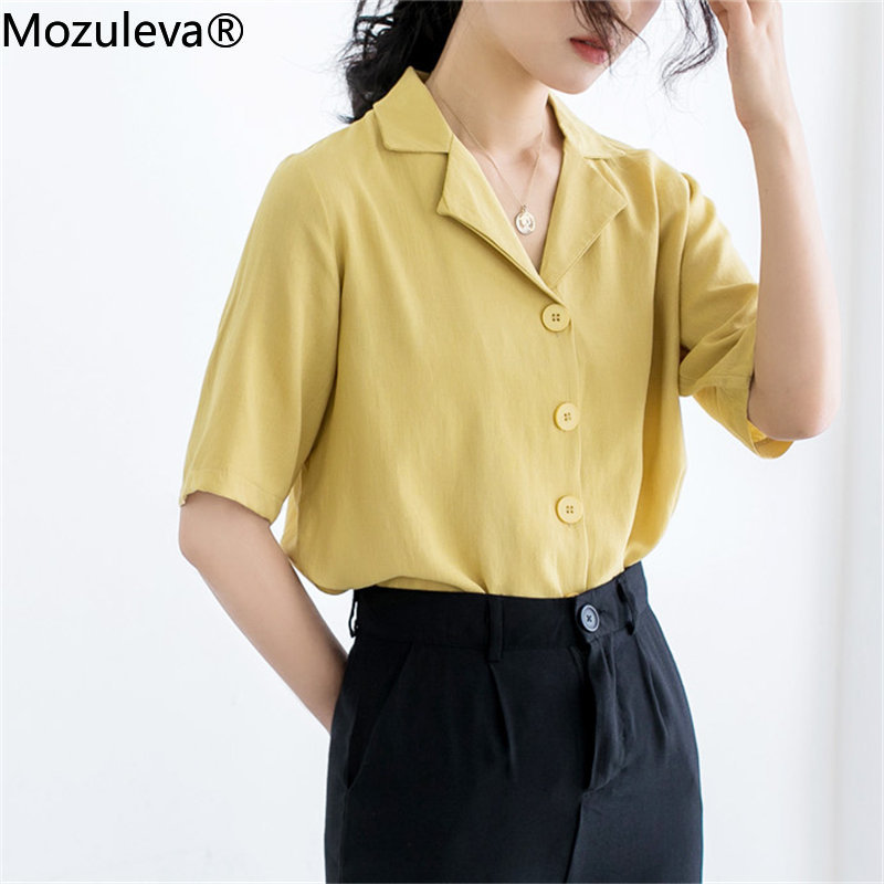

Mozuleva Preppy Style Solid Summer Thin Gentle Hot Loose 2020 Large Size Simple High Quality Tops All Match Short Sleeve Shirts, Green