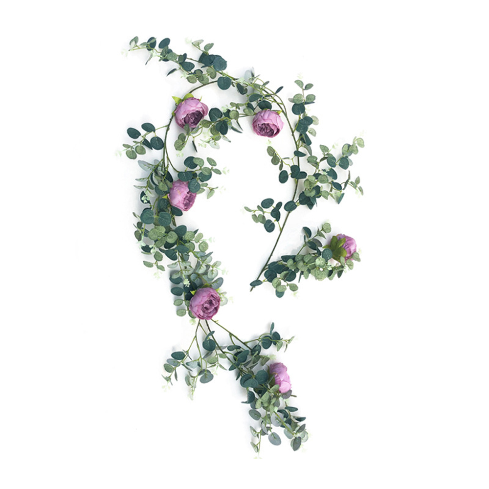

180CM Artificial Eucalyptus Leaves Vine Fake Greenery Garland Wedding Party Home Decoration Hanging Artificial Plants