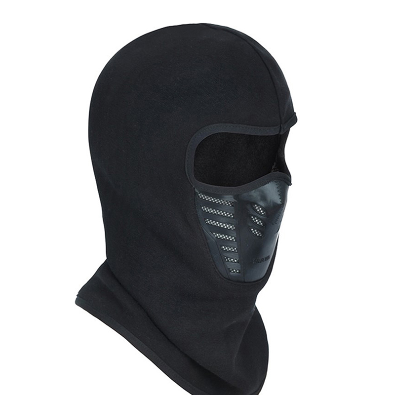 

Hooded Neck Warmer Cycling Face Mask Outdoor Winter Sport Face Mask for Men Cycling Masked capOutdoor Winter Neck Warm, Black