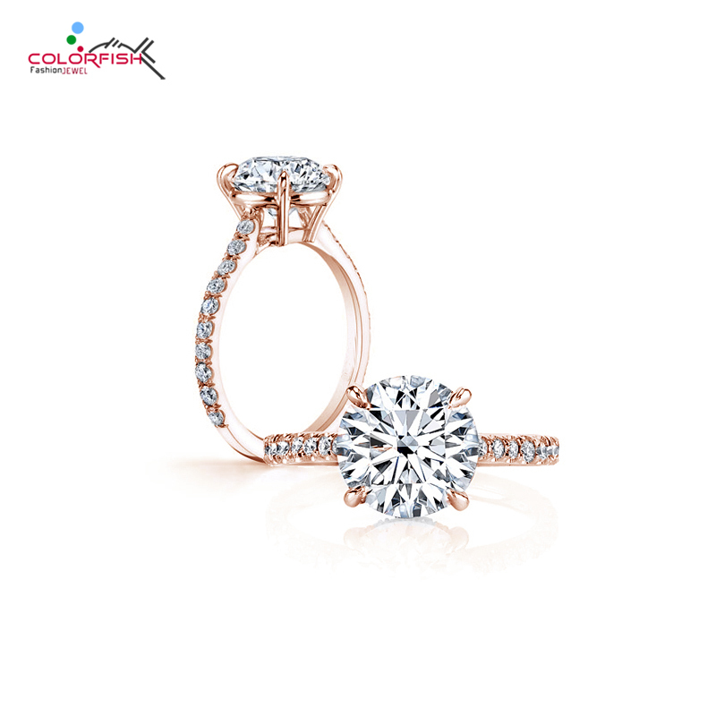1.0 ct brillant en forme de cœur Cut Solitaire Bague de Fiançailles Véritable 14K Or Rose