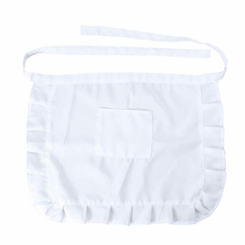 

Half Short Waist Apron Cute Kitchen Apron Waitress With Pocket Restaurant Kitchen Cook Aprons Home Cleaning Tools