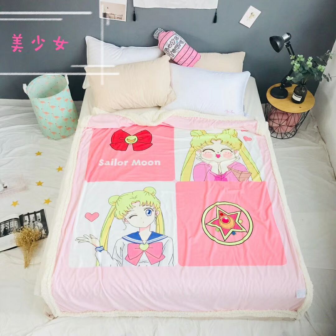 Sailor Moon Cosplay Blanket Anime Tsukino Usagi Throw Soft Warm Sofa Bed Blanket