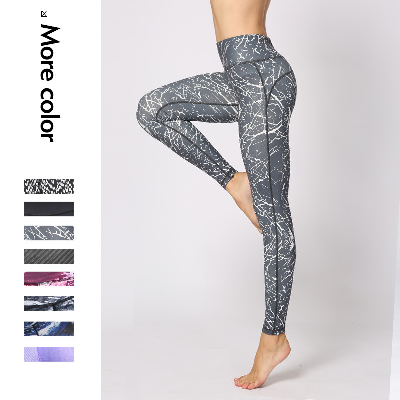 

Colorful printing series yoga pants female fitness clothes sports printed pants trousers stretch Quick-Dry Running, 03