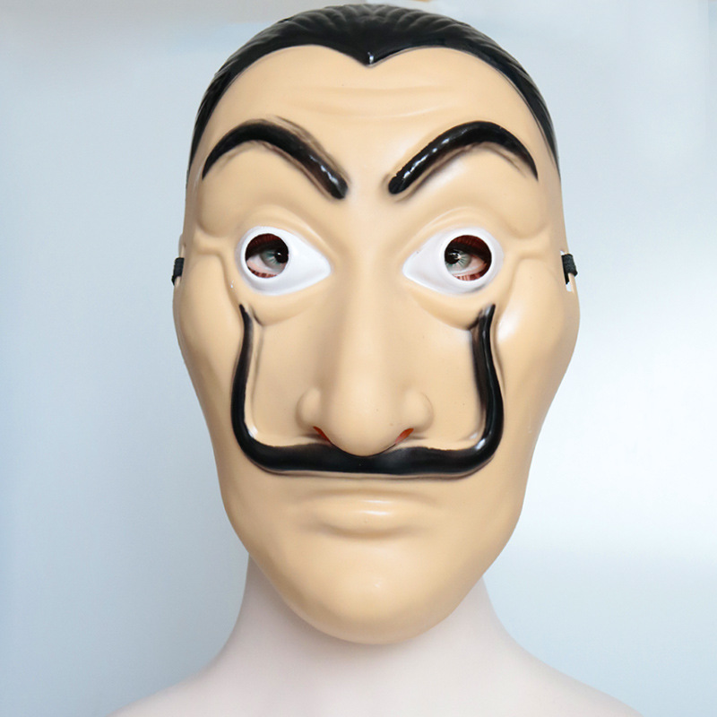 

New Salvador Dali Cosplay Movie Mask Money Heist The House of Paper La Casa De Papel Cosplay Face Mask2924