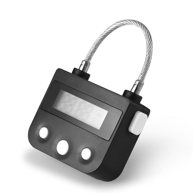 Black Time-Bondage Timing-Lock USB Rechargeable Time Switch Padlock Waterproof
