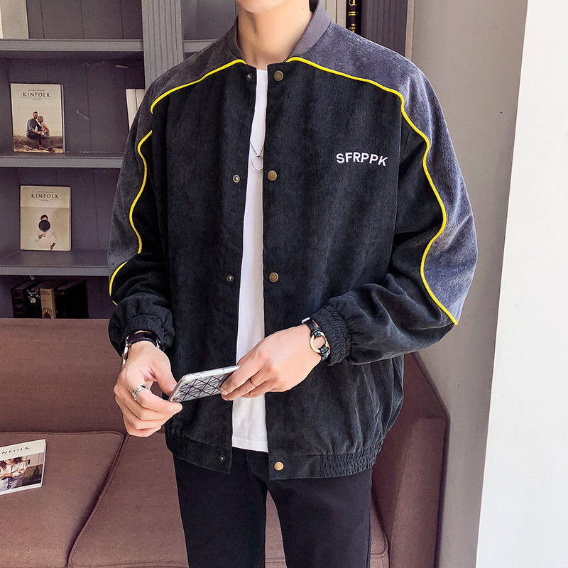 

Vintage Patchwork Baseball uniform Mens College Jacket Coat Men Oversize Hip Hop Bomber Jacket Man Autumn windbreaker streetwear, Black